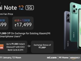 Redmi Note 12 5G Specifications