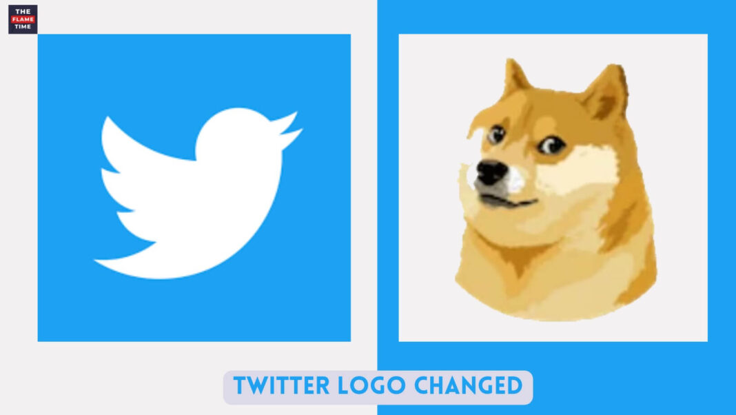 Twitter New Logo Changed Twitter Logo With A Picture of a Dog in Place